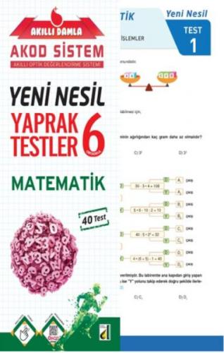 Akıllı Damla Matematik Yeni Nesil Yaprak Testler-6. Sınıf