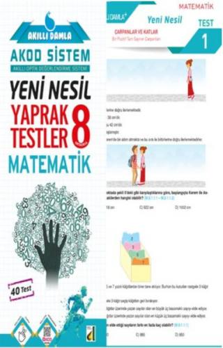 Akıllı Damla Matematik Yeni Nesil Yaprak Testler-8. Sınıf