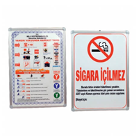 ANT YAZI ALÜMİNYUM ÇERÇEVE İKAZ VE ALARM İŞARETLERİ 50x70