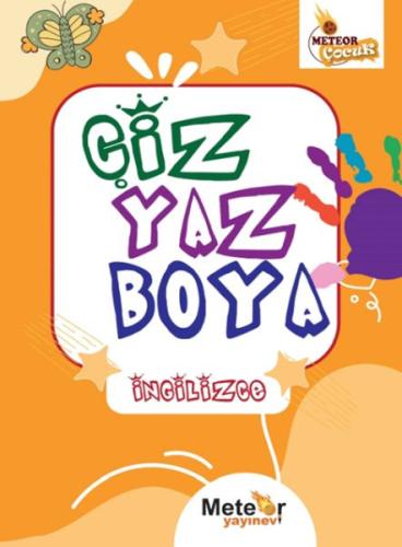 Çiz Yaz Boya İngilizce Boyama Kitabı