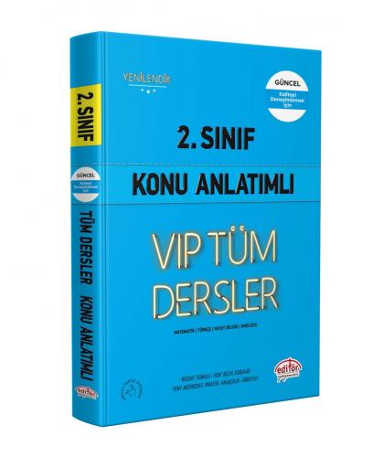 Editör Yayınları 2. Sınıf VIP Tüm Dersler Konu Anlatımlı Mavi Kitap