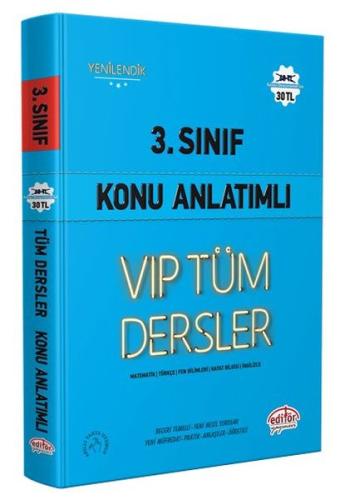 Editör 3. Sınıf VIP Tüm Dersler Konu Anlatımlı Mavi Kitap