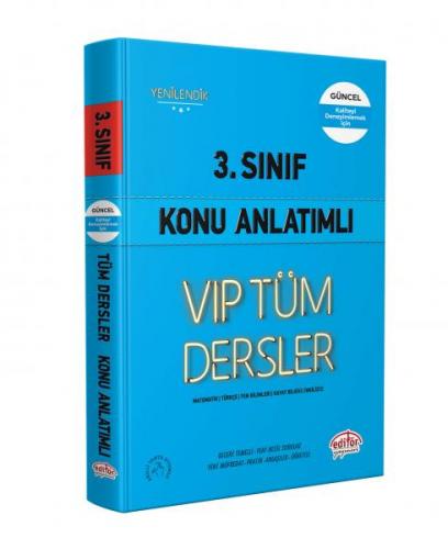 Editör 3. Sınıf VIP Tüm Dersler Konu Anlatımlı Mavi Kitap