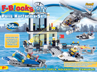 F-BLOCKS POLİS KURTARMA SETİ 536 PCS $