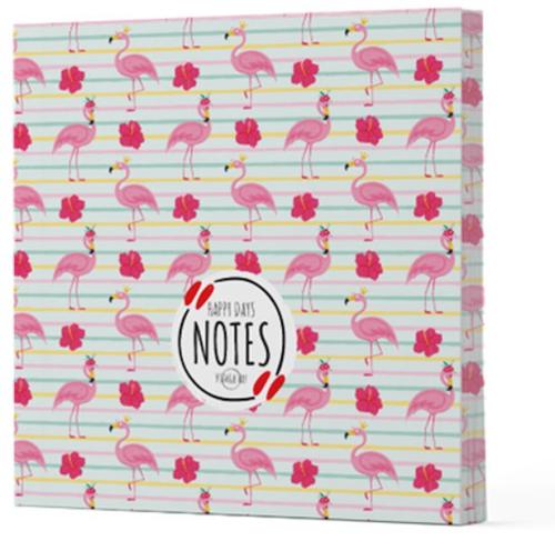 Flamingo 2 - Çizgisiz Yan Boyamalı Defter