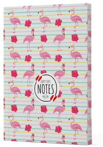 Flamingo 2 - Yan Boyamalı Çizgili Defter