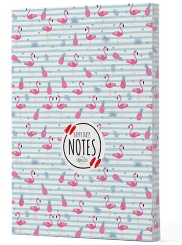 Flamingo 4 - Yan Boyamalı Çizgili Defter