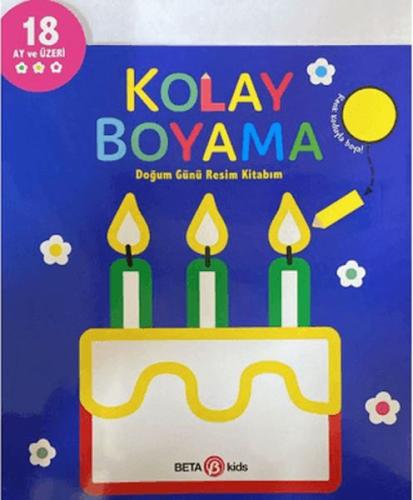 Kolay Boyama Doğum Günü Resim Kitabım