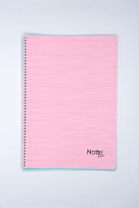 NOTTE SPRALLİ PLASTİK KAPAK A4 PASTEL DEFTER 100 YAPRAK ÇİZGİLİ