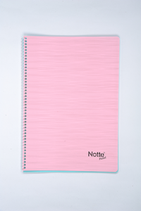 NOTTE SPRALLİ PLASTİK KAPAK A4 PASTEL DEFTER 100 YAPRAK KARELİ