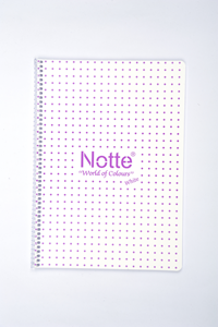 NOTTE SPRALLİ PLASTİK KAPAK A4 WHİTE DEFTER 100 YAPRAK KARELİ -