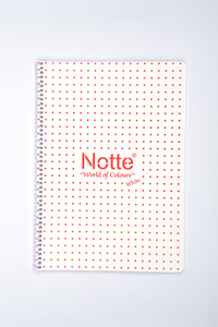 NOTTE SPRALLİ PLASTİK KAPAK A4 WHİTE DEFTER 80 YAPRAK KARELİ -