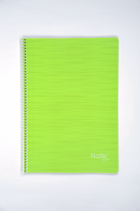 NOTTE SPRALLİ PLASTİK KAPAK A5 TREND DEFTER 100 YAPRAK KARELİ