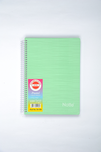 NOTTE SPRALLİ SERT KAPAK A4 PASTEL DEFTER 120 YAPRAK KARELİ -