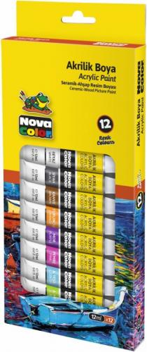 Nova Color Akrilik Boya Tup 12 Li 12 ML NC-2004