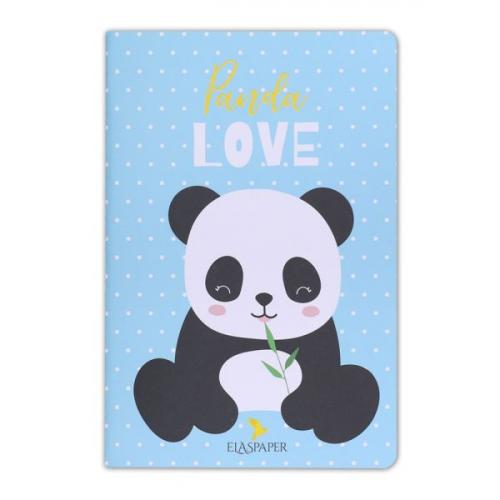 Panda Love Mavi Defter