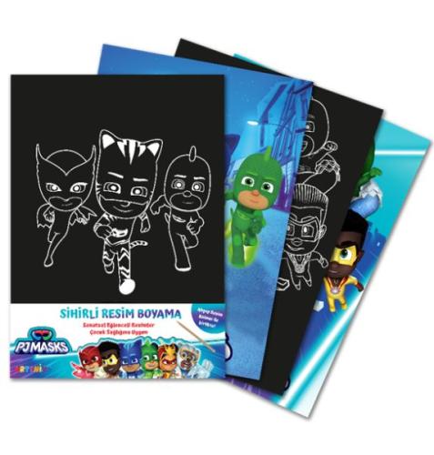 Pjmasks Sihirli Resim Boyama – Ahşap Kalem Hediyeli