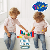 PLAY WOOD KUTUDA AHŞAP RENKLİ BALANS OYUNU