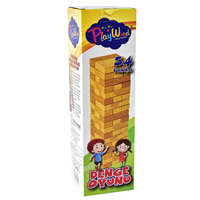 PLAY WOOD KUTUDA NATUREL AHŞAP DENGE OYUNU 54 PARÇA ( JENGA )