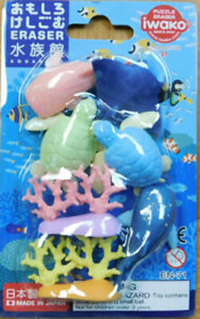 TAROS IWAKO PUZZLE ERASER AQUARIUM BLİSTERLİ SİLGİ SETİ -