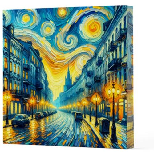 Van Gogh 6 Sokak - Çizgisiz Yan Boyamalı Defter