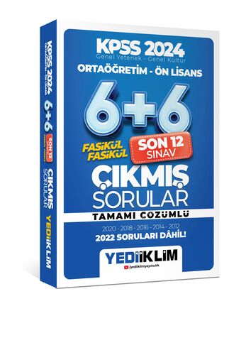 Yediiklim KPSS 2024 Genel Yetenek Genel Kültür Ortaöğretim - Ön Lisans