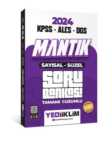 Yediiklim Yayınları 2024 KPSS - ALES - DGS Mantık Sayısal Sözel Tamamı