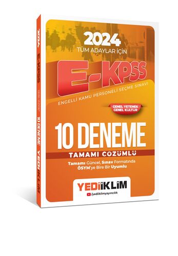 Yediiklim Yayınları 2024 Tüm Adaylar İçin Ekpss Tamamı Çözümlü 10 Dene